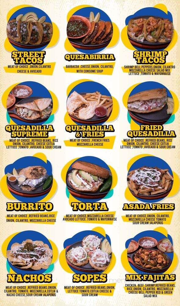 The Beef and Reef Mexican Tacos - College Station, TX menu_pic