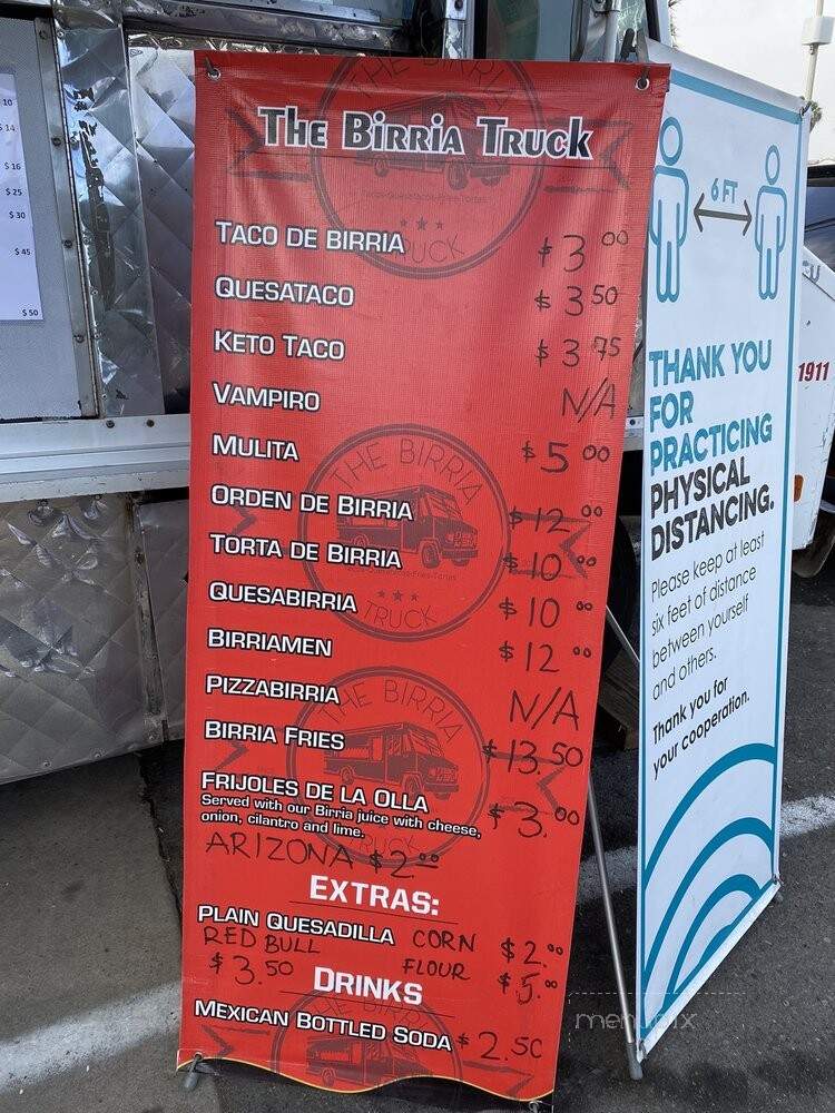 The Birria Truck - Chula Vista, CA menu_pic
