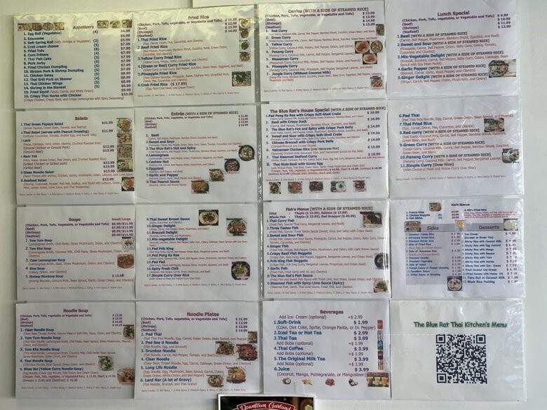 The Blue Rat Thai Kitchen - Garland, TX menu_pic