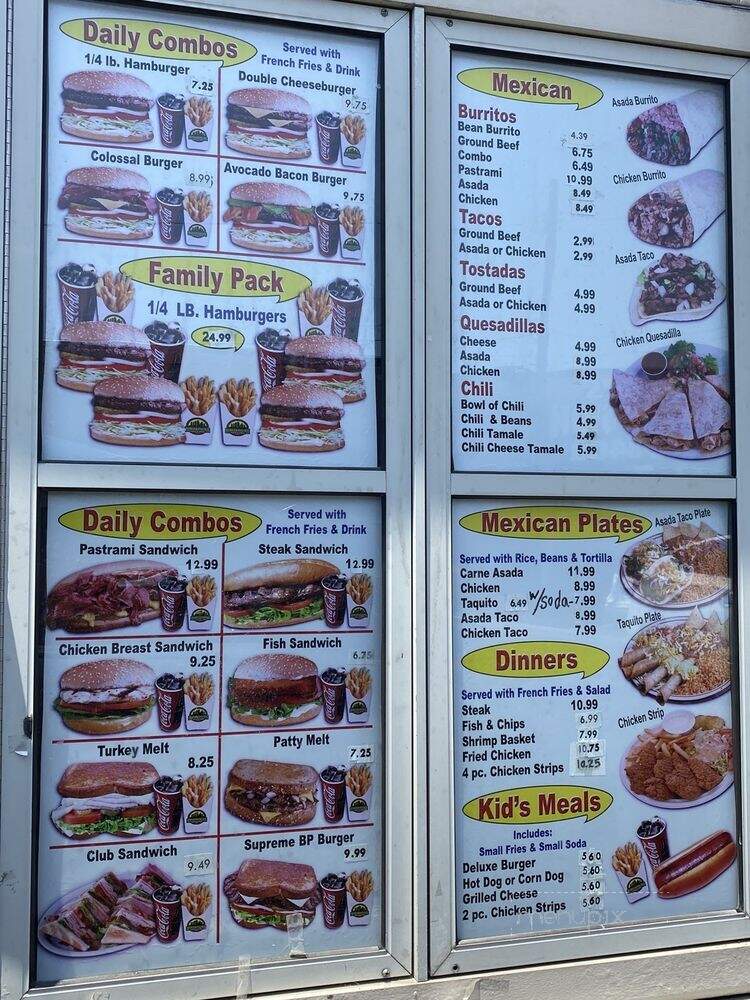 Burger Palace - Los Angeles, CA menu_pic