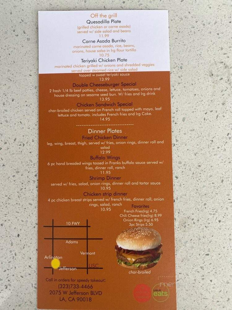 Burger Palace - Los Angeles, CA menu_pic