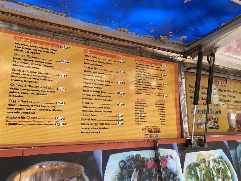 The Burrito Truck - Oakland, CA menu_pic