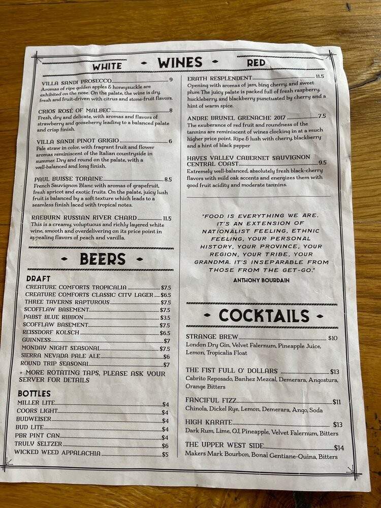 The Companion - Atlanta, GA menu_pic