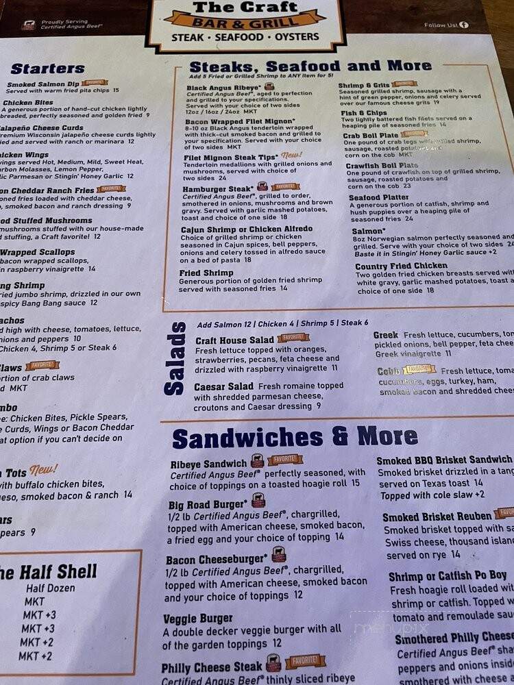 The Craft - marianna, FL menu_pic