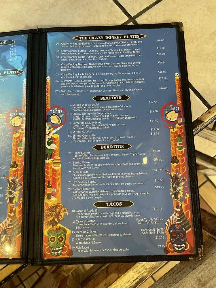 The Crazy Donkey - Panama City, FL menu_pic
