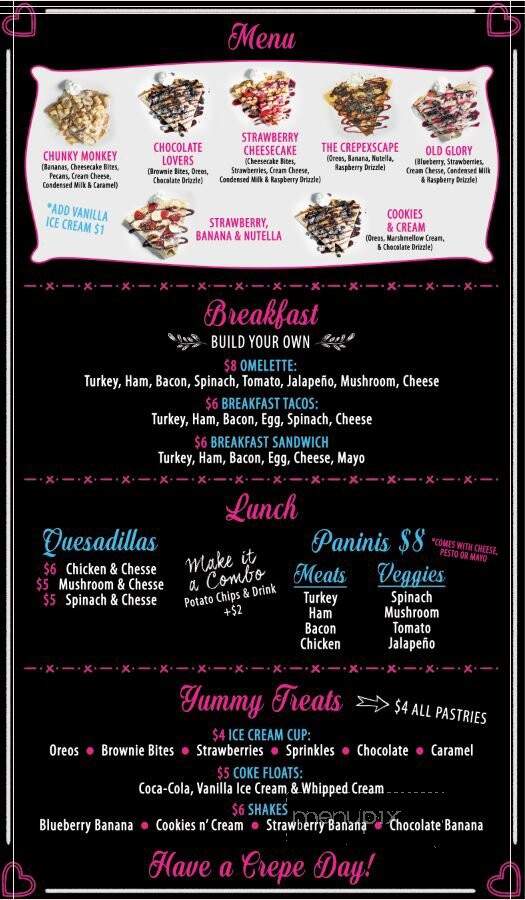 The CrepeXscape - Sugar Land, TX menu_pic