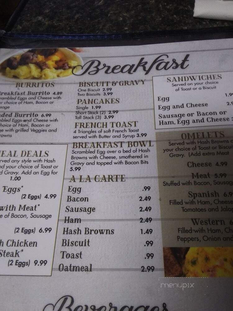 The Crooked Arrow Cafe - Seiling, OK menu_pic