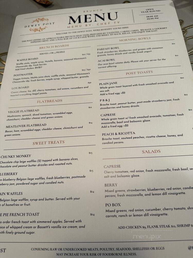 The Dewey Post - Dewey Beach, DE menu_pic