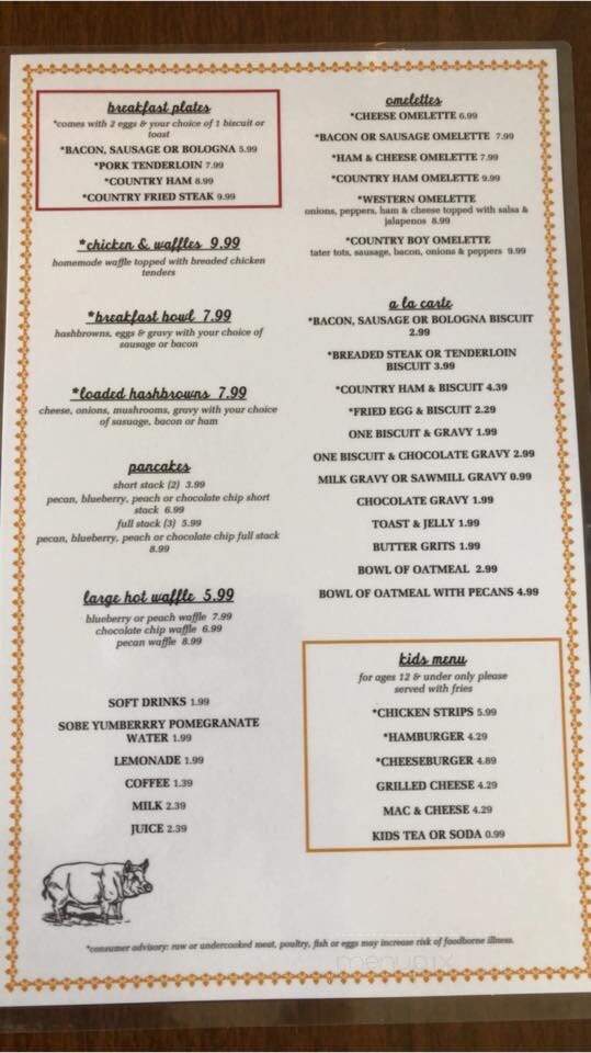 The Dinner Table - Lexington, TN menu_pic