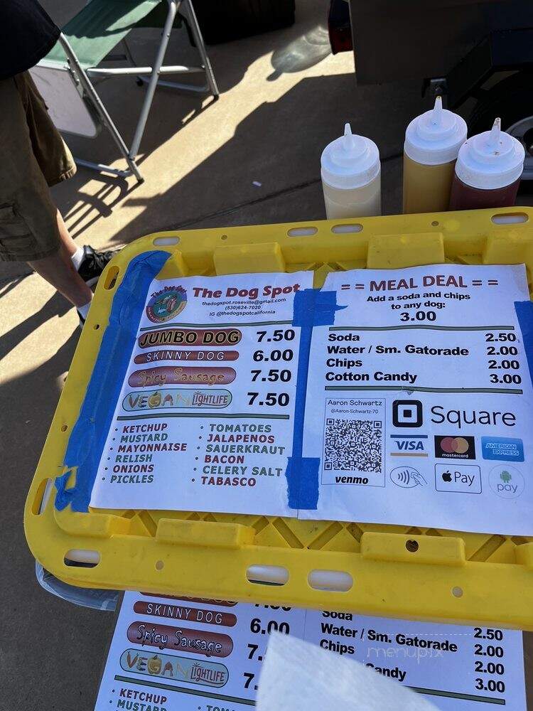 The Dog Spot - Roseville, CA menu_pic