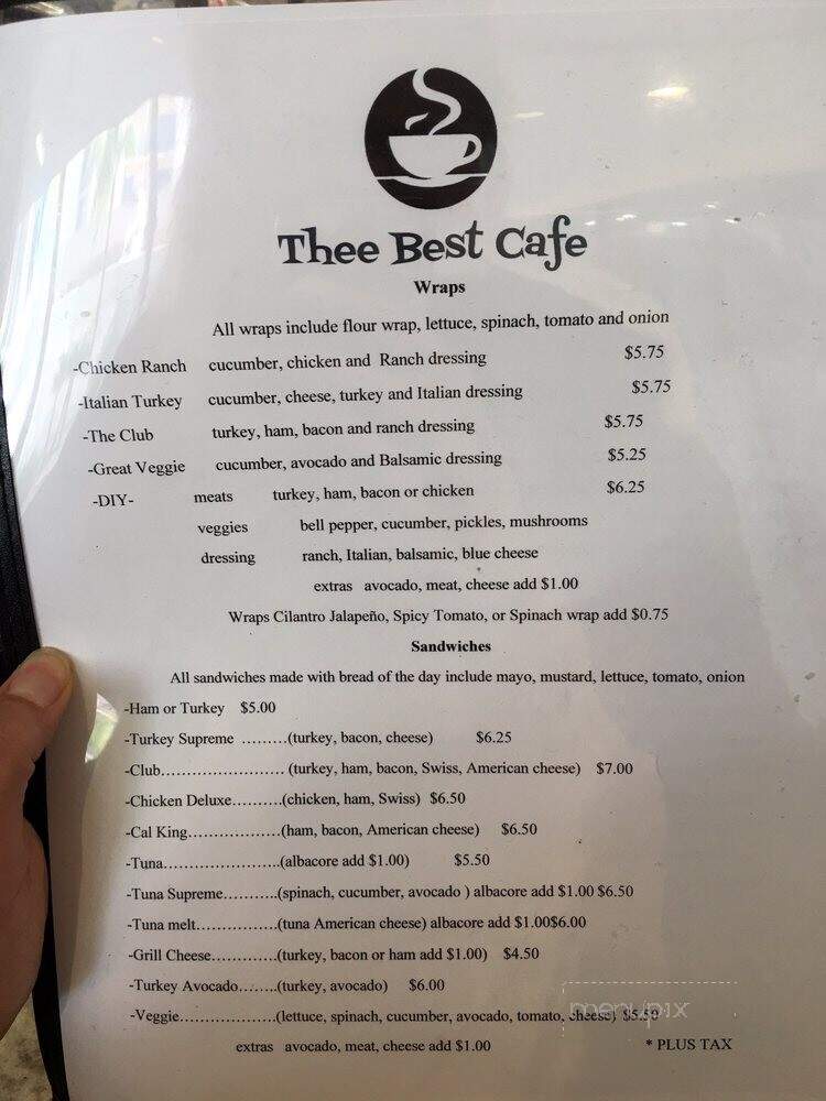 Thee Best Cafe - Brea, CA menu_pic