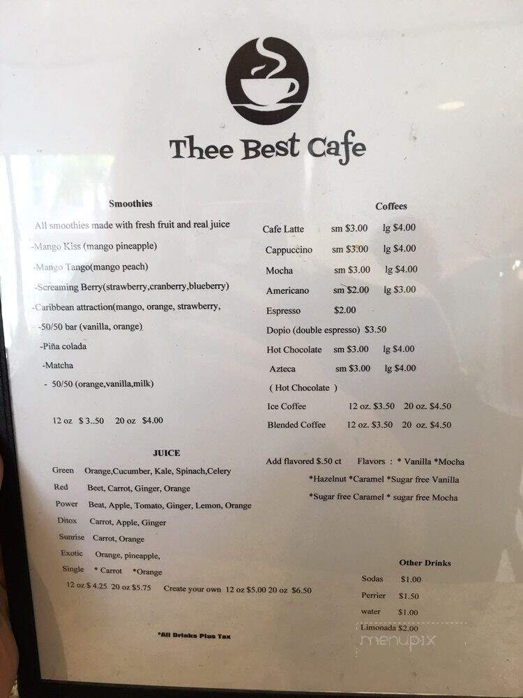 Thee Best Cafe - Brea, CA menu_pic