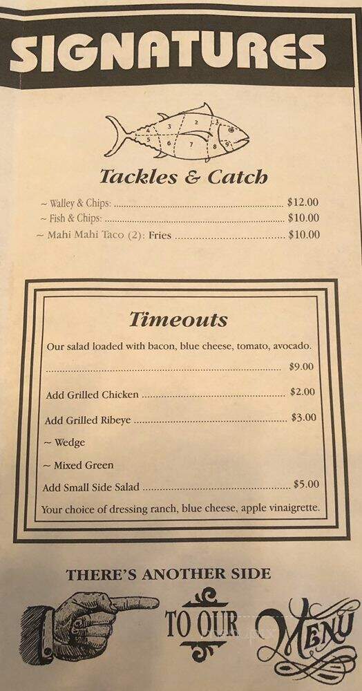 The End Zone Bar and Grill - Lander, WY menu_pic