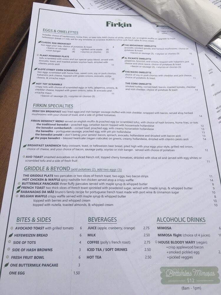 The Firkin Pub & Grill - Long Beach, CA menu_pic