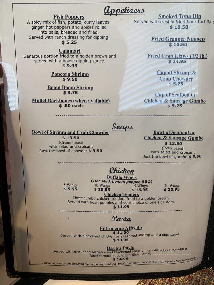 Recanati's Italian Restaurant - Milton, FL menu_pic