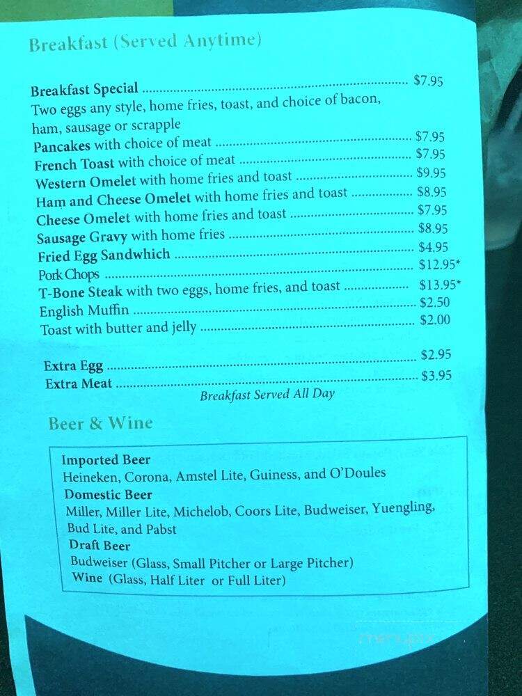Forrest Inn - Arlington, VA menu_pic