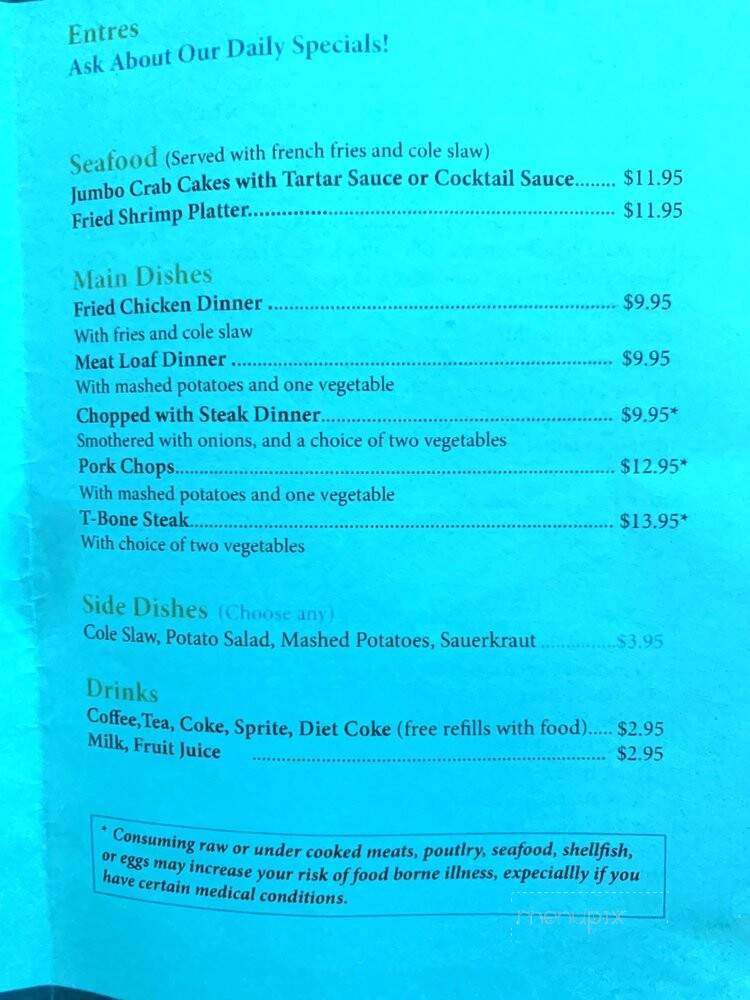 Forrest Inn - Arlington, VA menu_pic