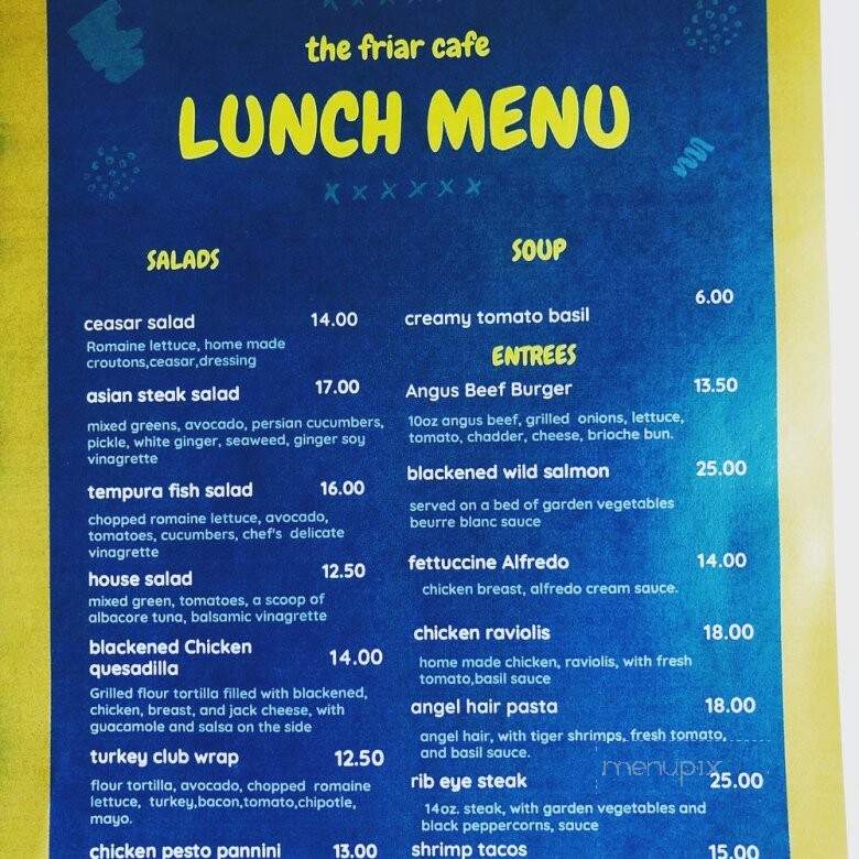 The Friar Cafe - Van nuys., CA menu_pic