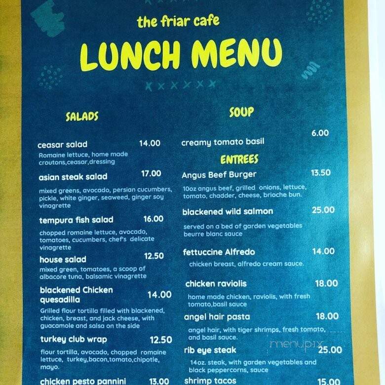 The Friar Cafe - Van nuys., CA menu_pic