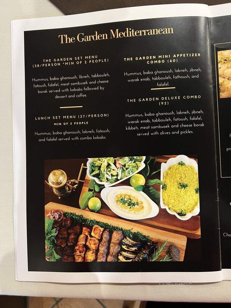 The Garden Mediterranean Grill - Lake Forest, CA menu_pic
