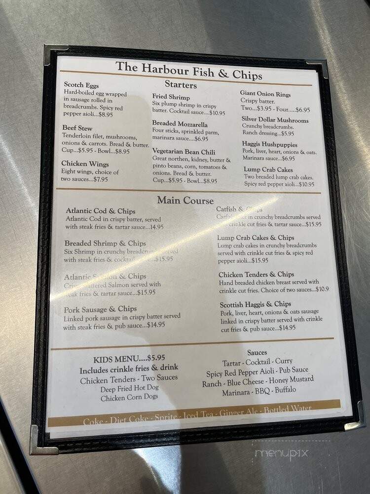 The Harbour - Indianapolis, IN menu_pic