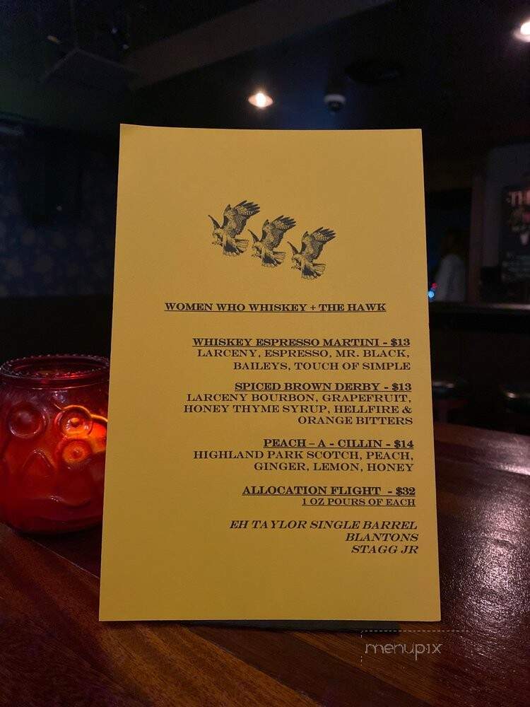 The Hawk - Long Beach, CA menu_pic