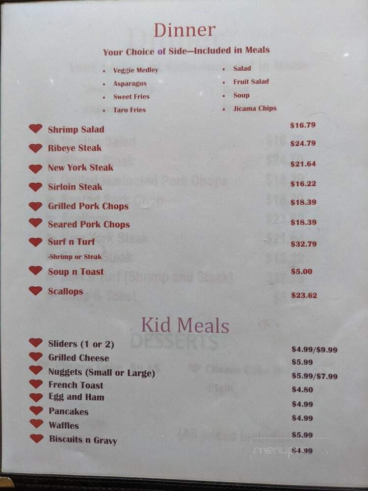 The Hillside Restaraunt - Omak, WA menu_pic