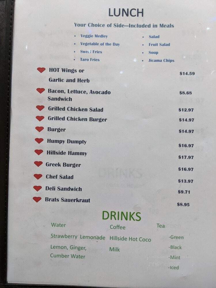 The Hillside Restaraunt - Omak, WA menu_pic