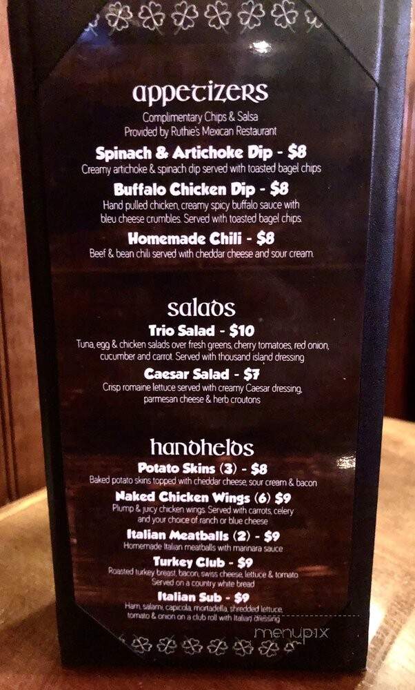 Irish Pub - San Antonio, TX menu_pic