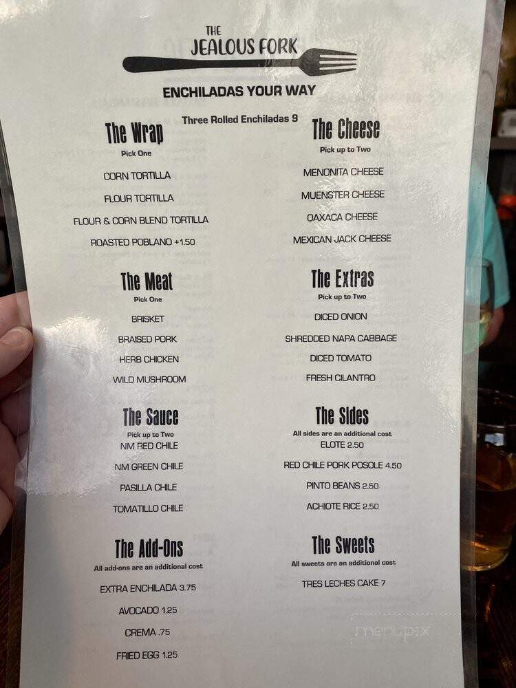 The Jealous Fork - Albuquerque, NM menu_pic