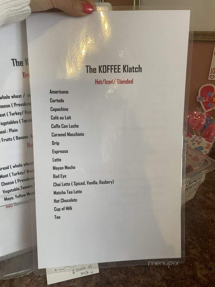 Koffee Klatch - Laguna Beach, CA menu_pic