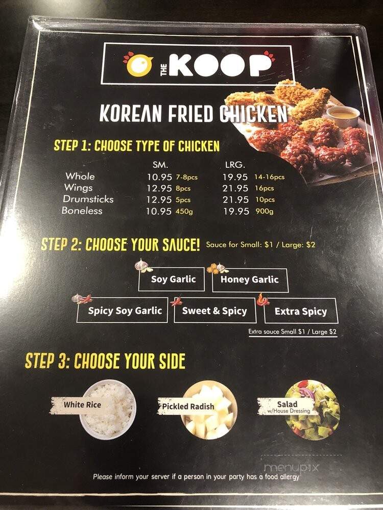 The Koop - Camp Hill, PA menu_pic