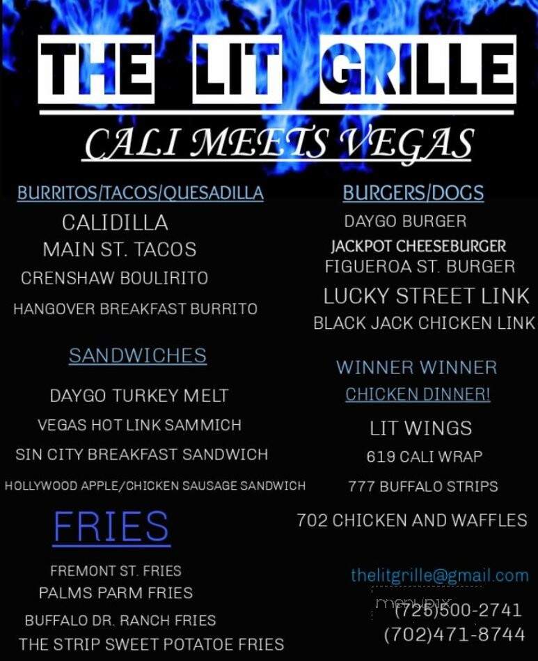 The Lit Grille - Las Vegas, NV menu_pic