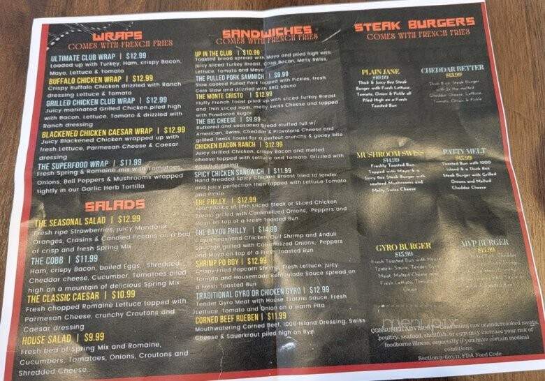 The Lunch Room - Valparaiso, FL menu_pic