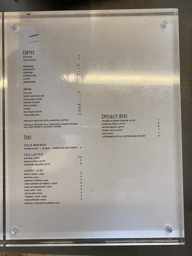 The Meteor - Austin, TX menu_pic