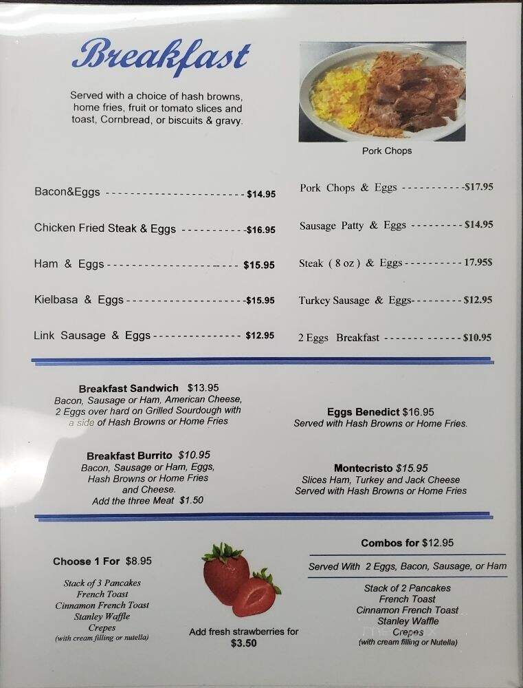 The Morning Griddle Cafe - Lancaster, CA menu_pic