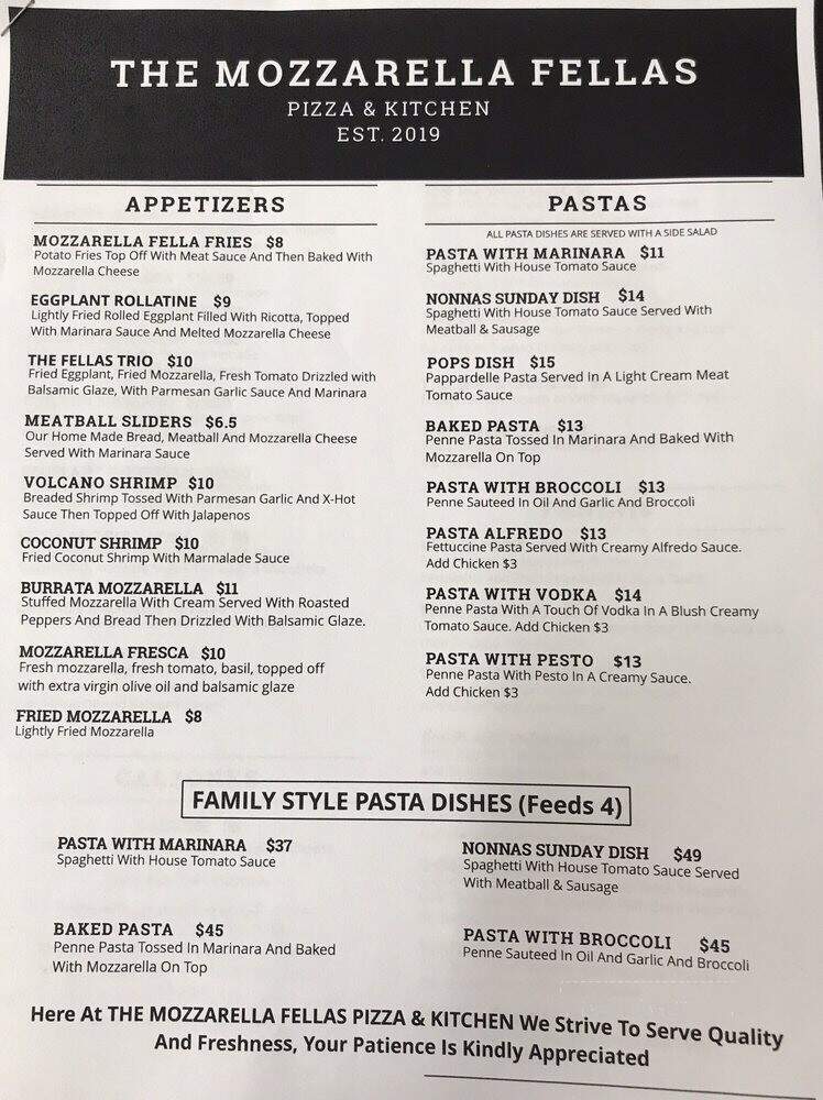 The Mozzarella Fellas - Holly Hill, FL menu_pic
