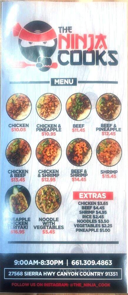 The Ninja Cook - Santa Clarita, CA menu_pic