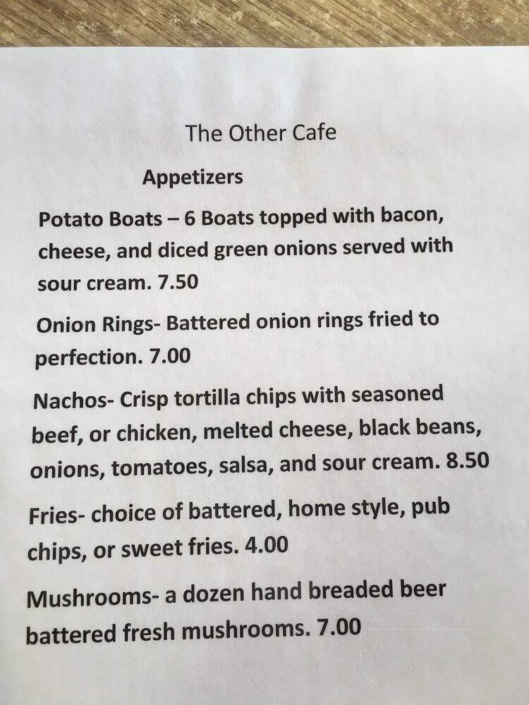 The Other Cafe - Livingston, MT menu_pic