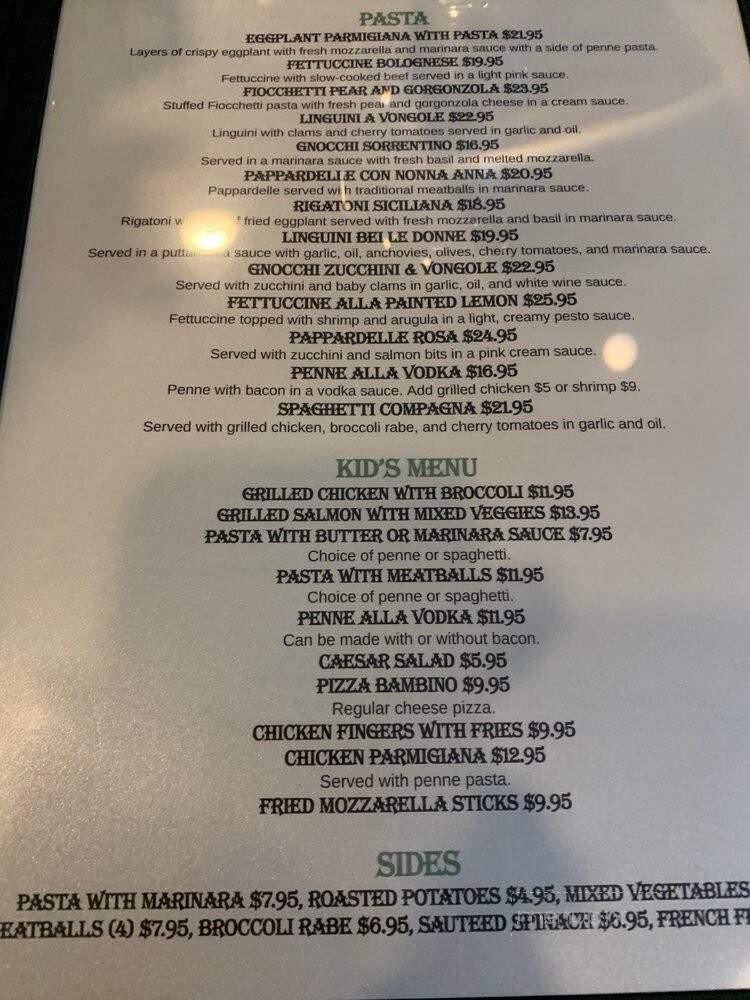 The Painted Lemon - Clifton Park, NY menu_pic