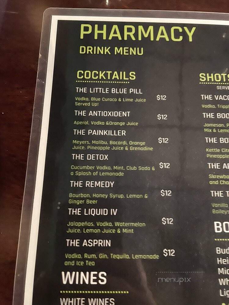 The Pharmacy - Hamden, CT menu_pic