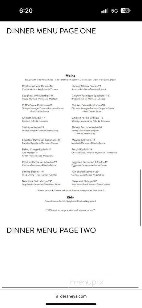 The Pizzeria...and Such - Barnesville, GA menu_pic