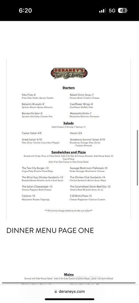 The Pizzeria...and Such - Barnesville, GA menu_pic