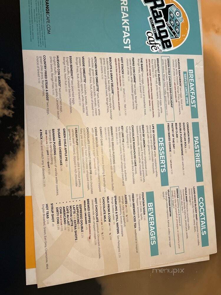 The Range Cafe - Los Lunas, NM menu_pic