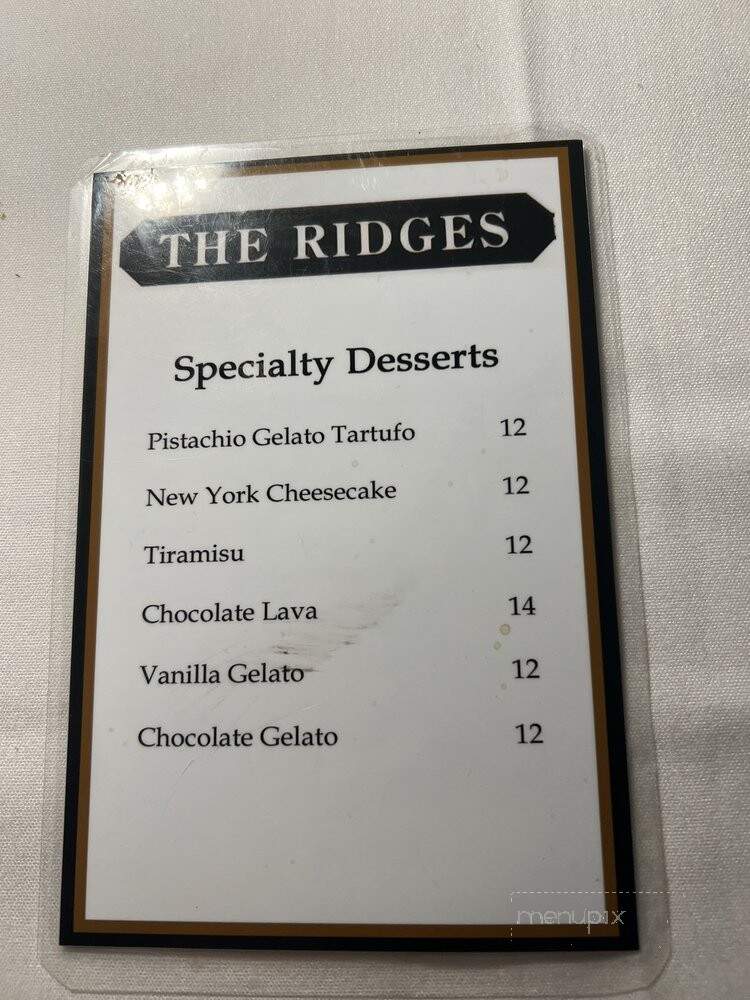 The Ridges - Stamford, CT menu_pic