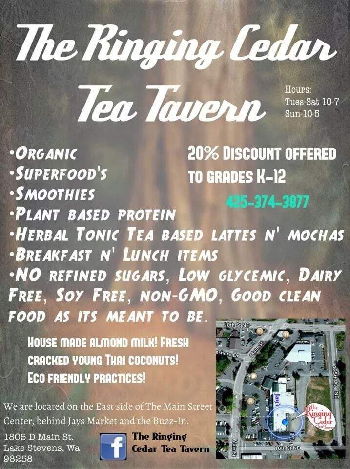 The Ringing Cedar Tea Tavern - Lake Stevens, WA menu_pic