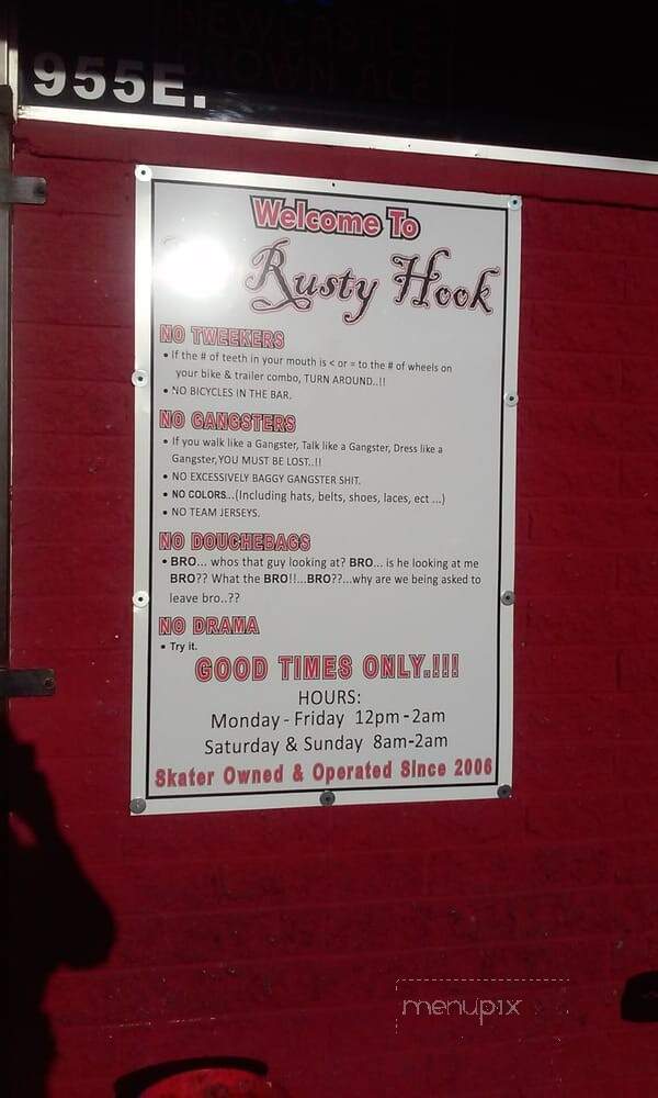 Rusty Hook - Manteca, CA menu_pic