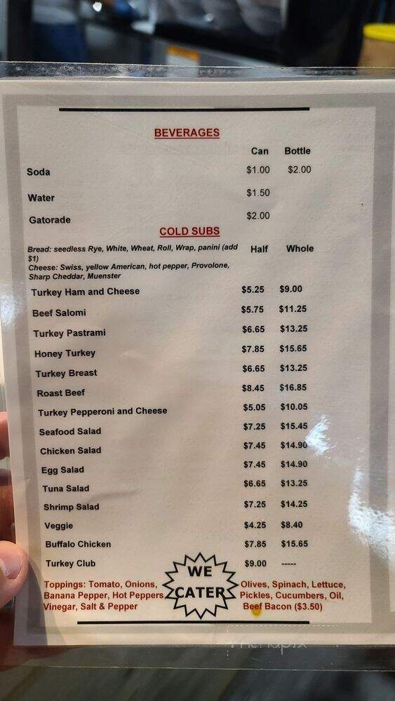 The Sandwich Zone - Bloomfield, NJ menu_pic