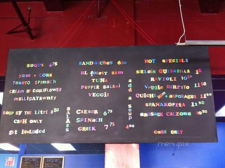 The Sequel Cafe - Edmonton, AB menu_pic