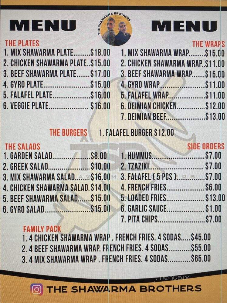 The Shawarma Brothers - Hazard, CA menu_pic